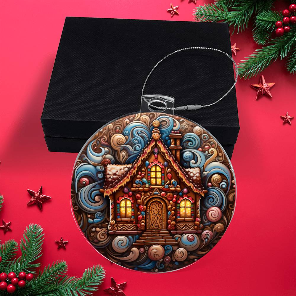 Gingerbread Cottage Acrylic Ornament π¬π
