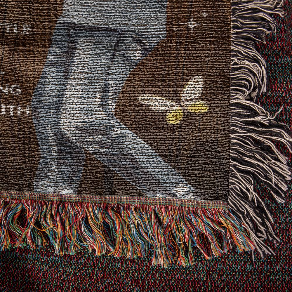 Unforgettable Bond: Heirloom Woven Blanket for Daughter's Superhero Dad