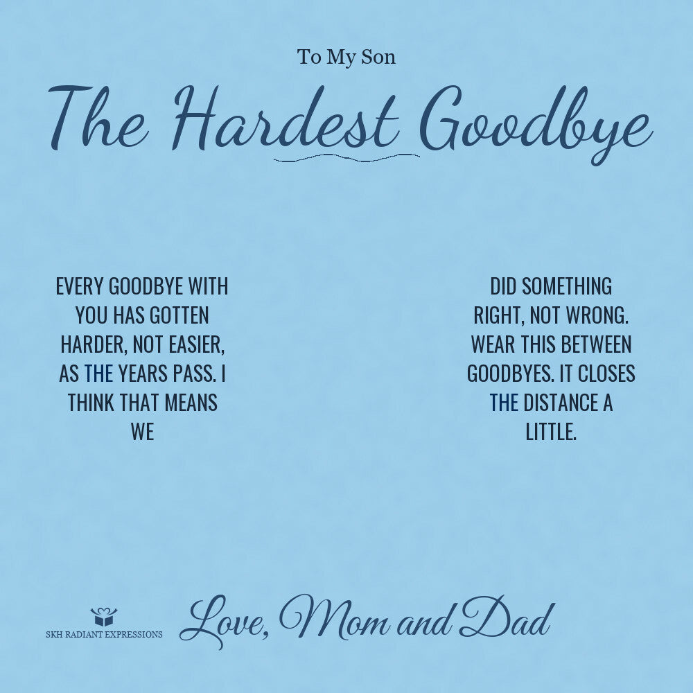 The Hardest Goodbye - Men's Cross Bracelet for Son