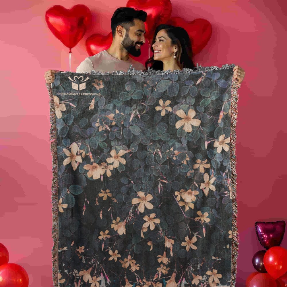 Heirloom Artwork Woven Blanket Floral 2 - personalized keepsake gift (view 7)
