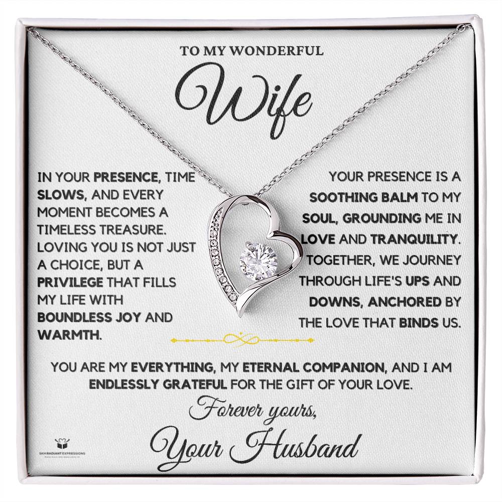 To My Wonderful Wife - Forever Yours: A Love Letter to My Eternal Companion - FL Necklace
