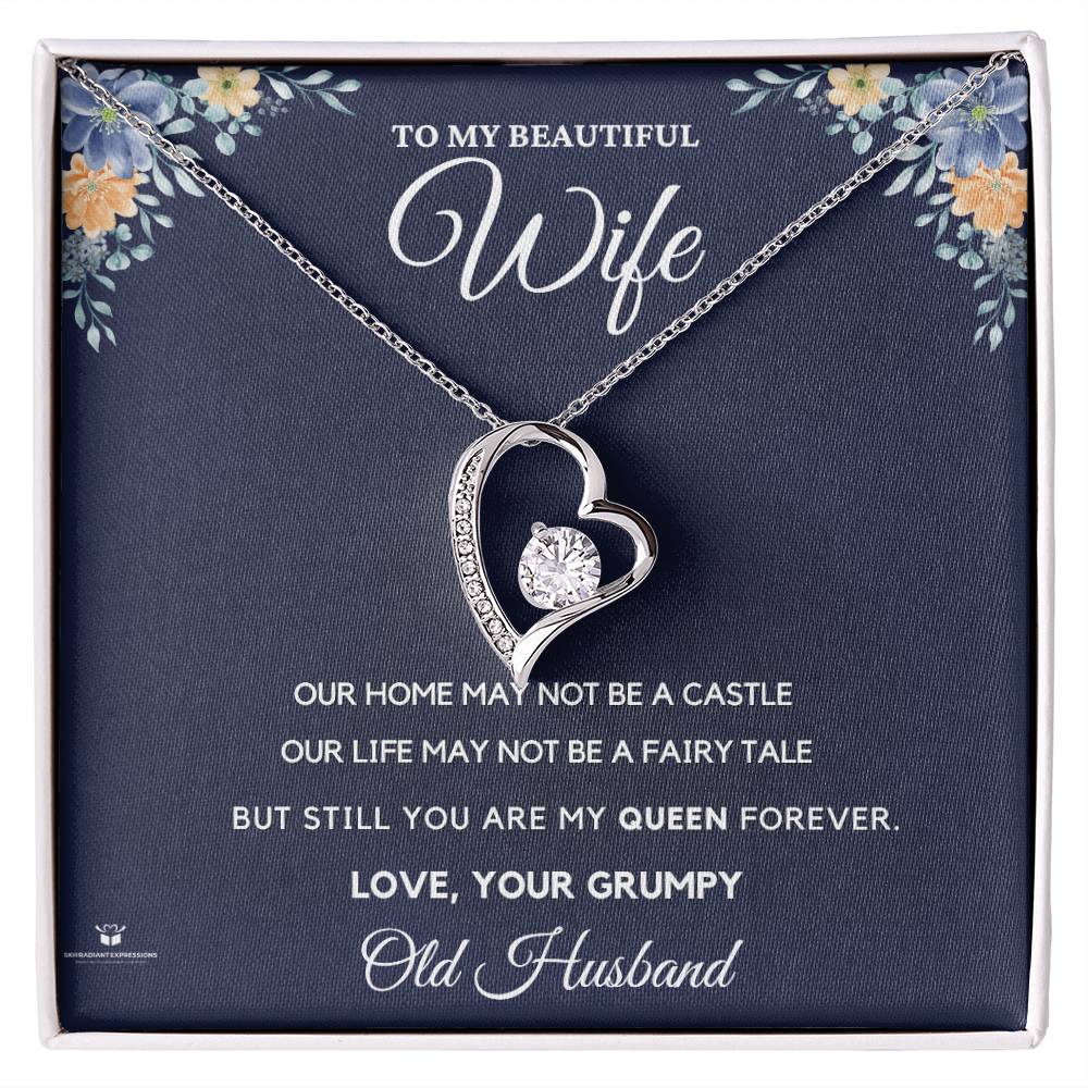To My Beautiful Wife - You Are My Queen Forever - FL Necklace