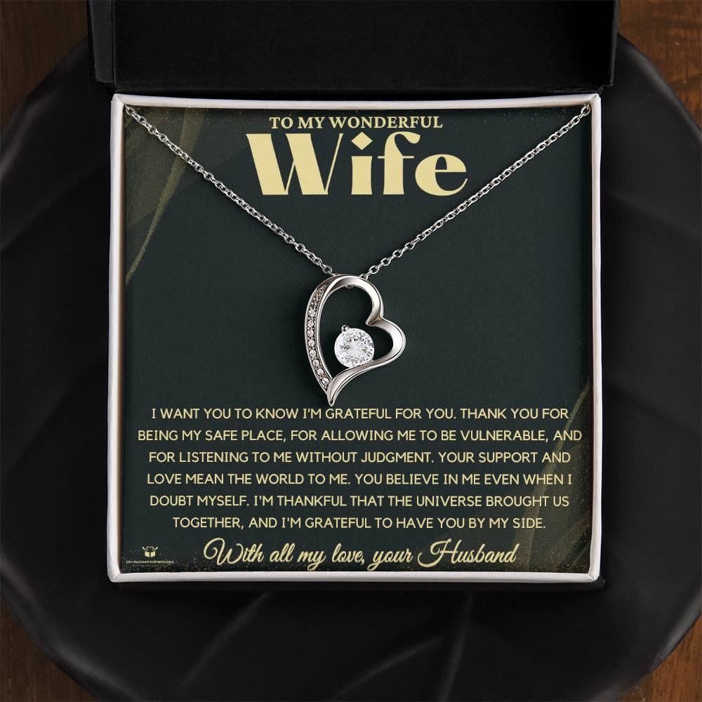 To My Wonderful Wife – I'm Forever Grateful To Have You In My Life - Forever Love Necklace