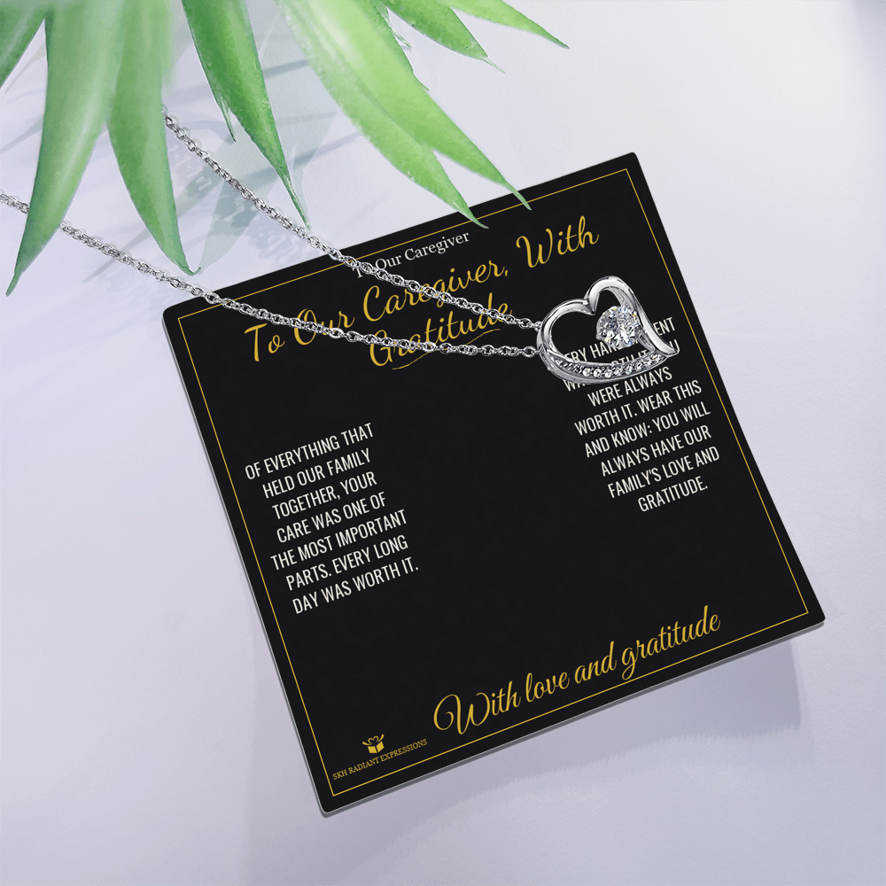 To Our Caregiver, With Gratitude - Forever Love Necklace for Caregiver