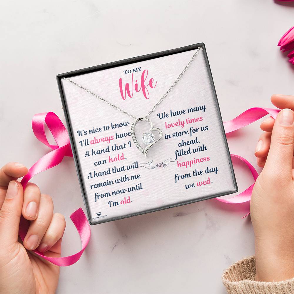To My Wonderful Wife - A Hand to Hold: Our Journey Since We Wed – FL Necklace