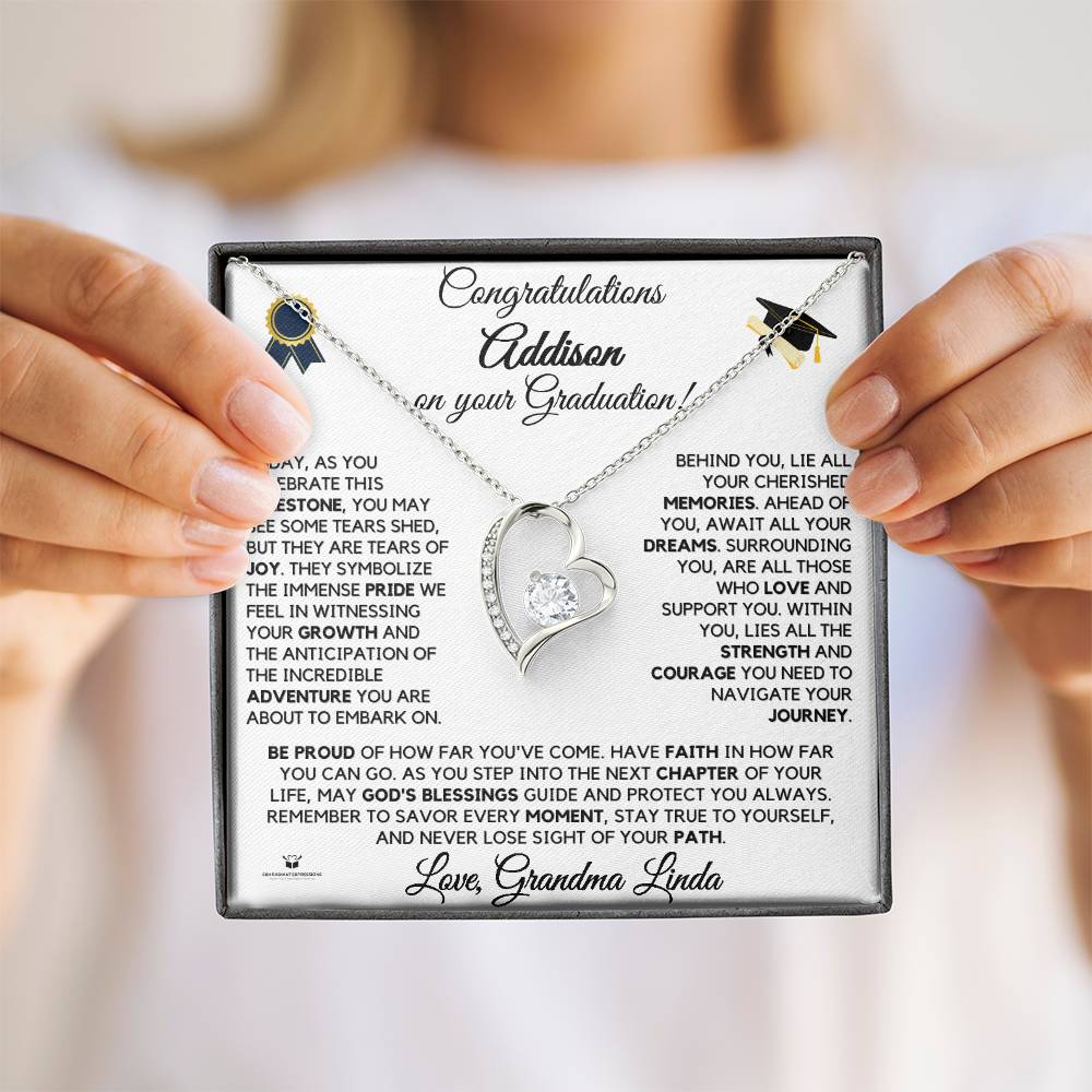 To My Girl - Congratulations on Your Graduation: A Journey of Love and Achievement - Forever Love Necklace