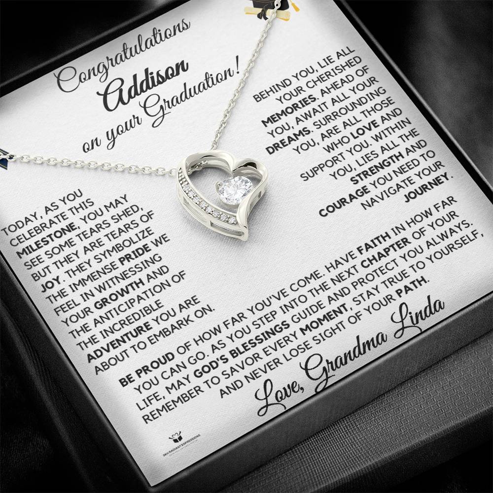 To My Girl - Congratulations on Your Graduation: A Journey of Love and Achievement - Forever Love Necklace