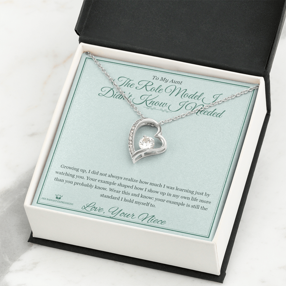 The Role Model I Didn't Know I Needed - Forever Love Necklace for Aunt