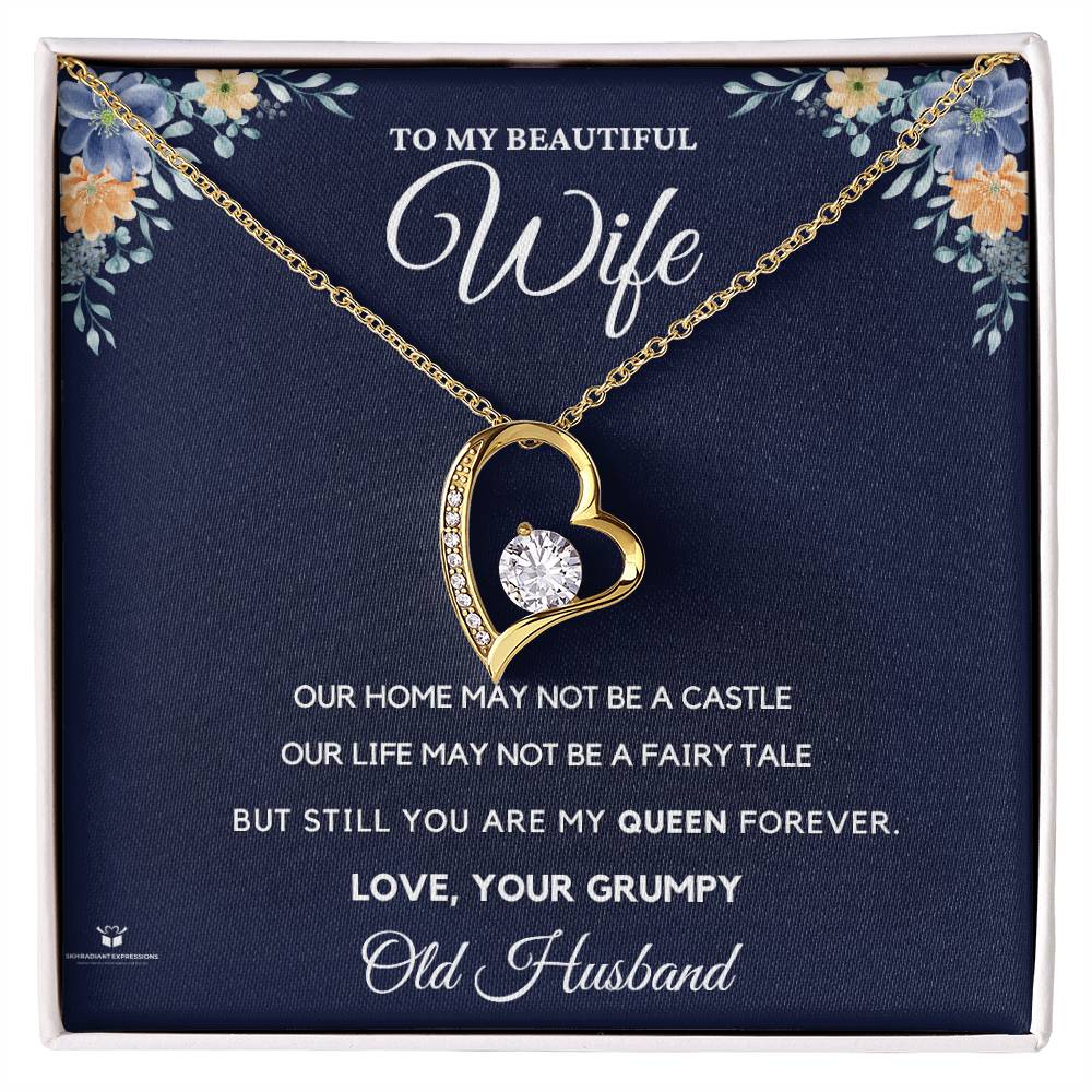 To My Beautiful Wife - You Are My Queen Forever - FL Necklace