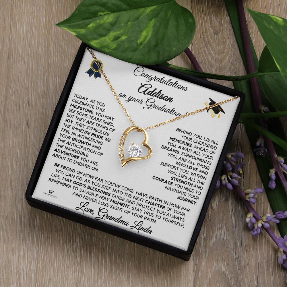 To My Girl - Congratulations on Your Graduation: A Journey of Love and Achievement - Forever Love Necklace