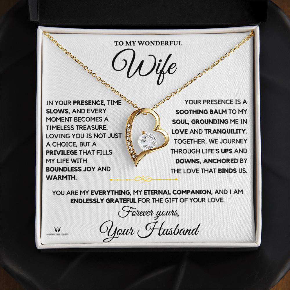 To My Wonderful Wife - Forever Yours: A Love Letter to My Eternal Companion - FL Necklace