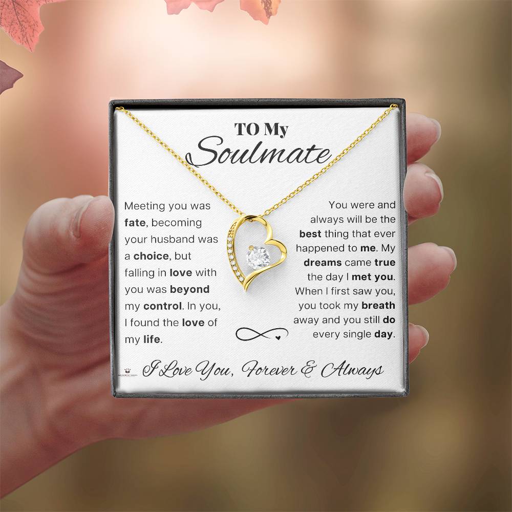 To My Soulmate - My Dreams Came True - Forever Love Necklace