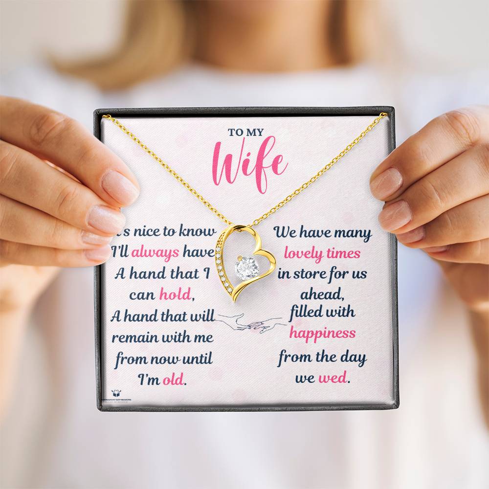 To My Wonderful Wife - A Hand to Hold: Our Journey Since We Wed – FL Necklace