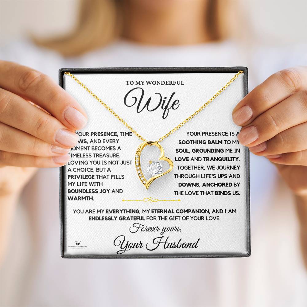 To My Wonderful Wife - Forever Yours: A Love Letter to My Eternal Companion - FL Necklace