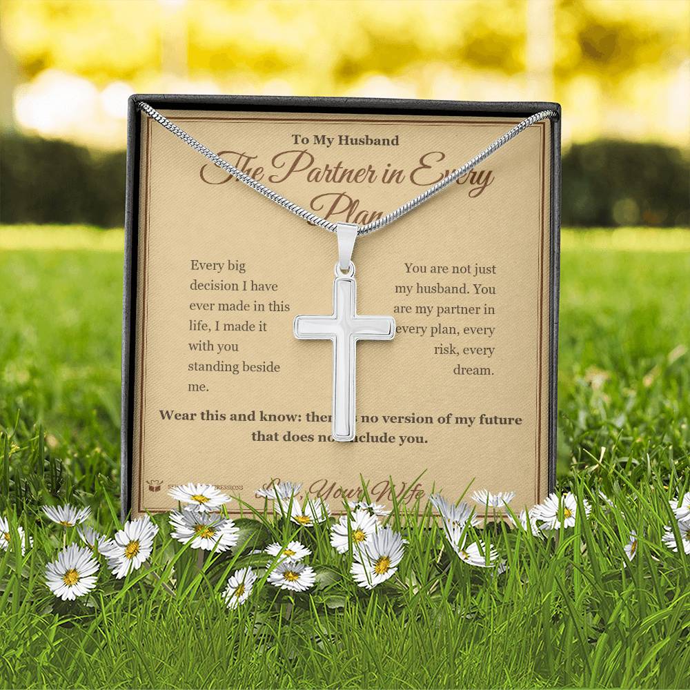 The Partner in Every Plan - Artisan Cross Necklace for Husband