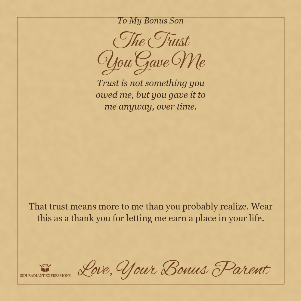 The Trust You Gave Me - Cuban Link Chain for Stepson