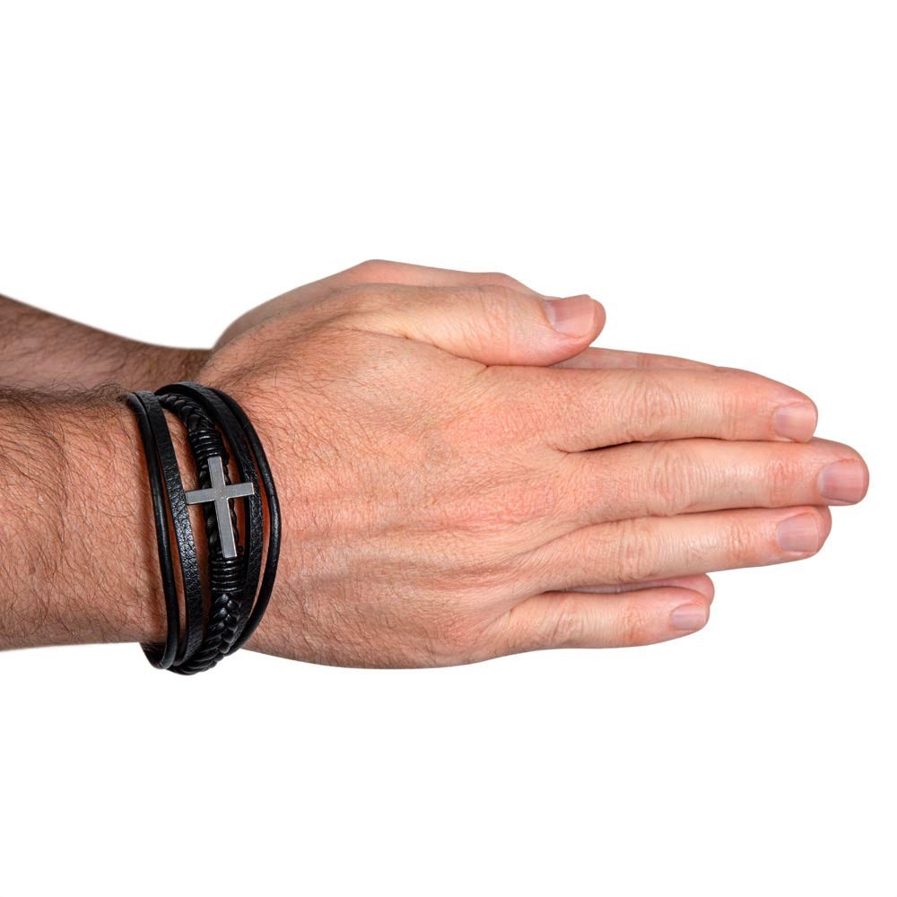 Every Report Card - Men's Cross Bracelet for Dad