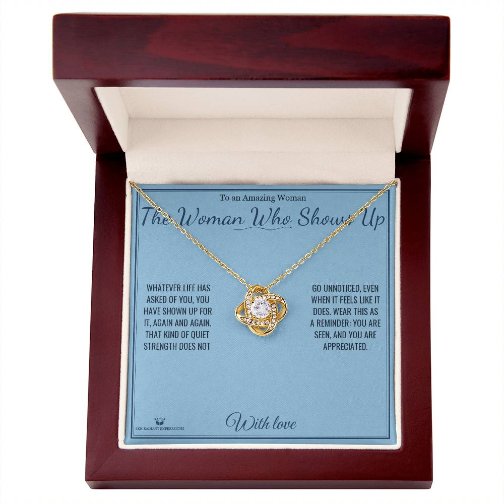 The Woman Who Shows Up - Love Knot Necklace for Her