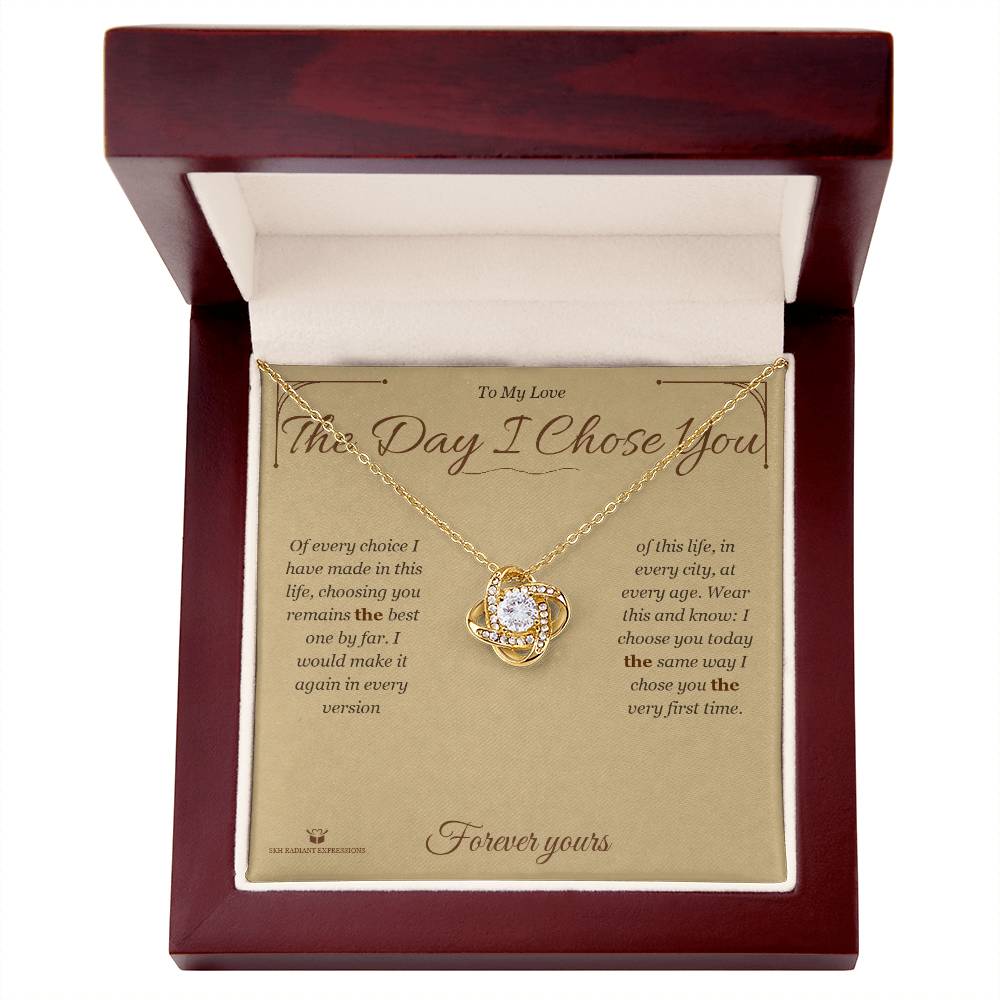 The Day I Chose You - Love Knot Necklace for Partner