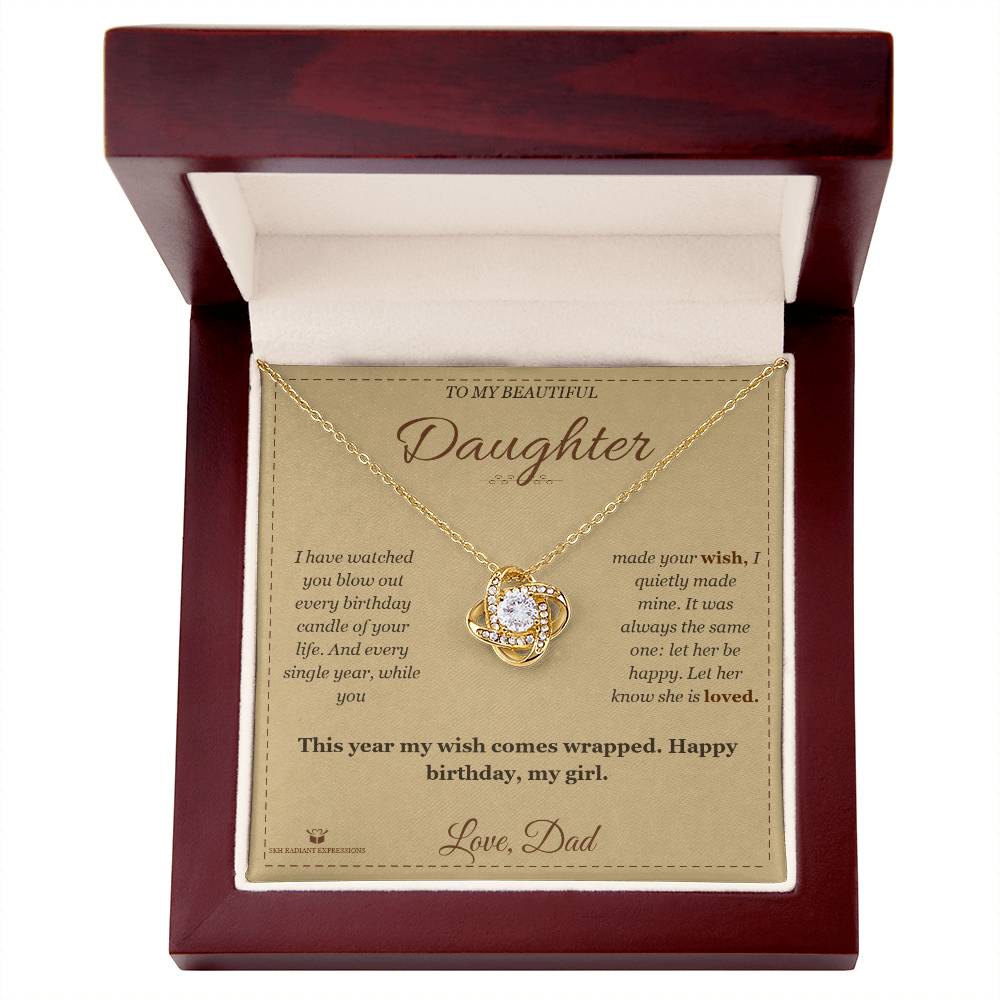 Every Candle - Love Knot Necklace for Daughter