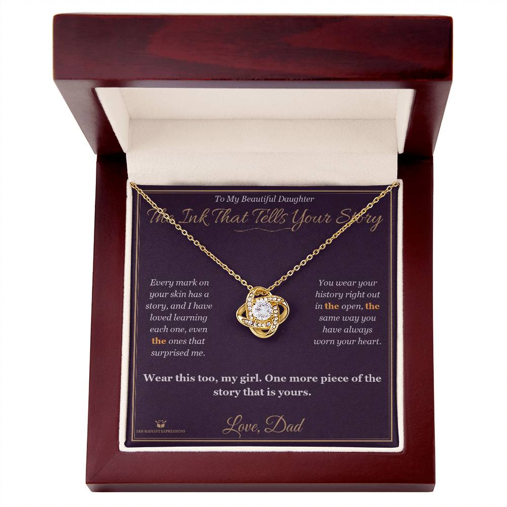 The Ink That Tells Your Story - Love Knot Necklace for Daughter