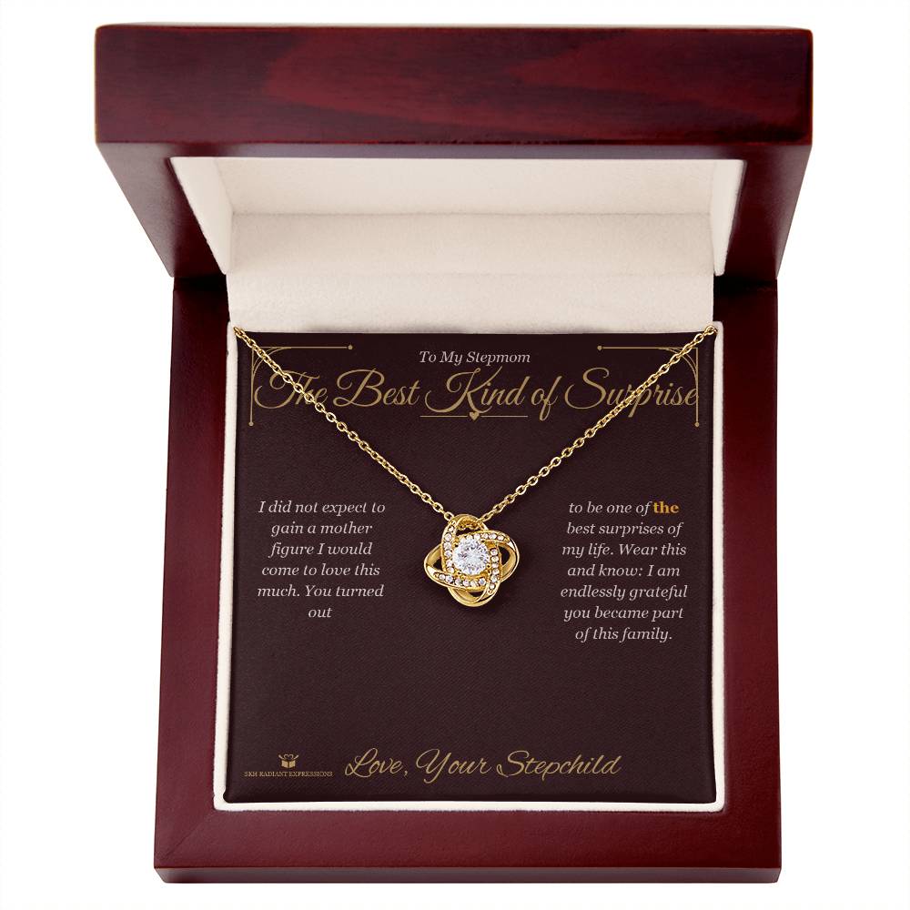 The Best Kind of Surprise - Love Knot Necklace for Stepmom