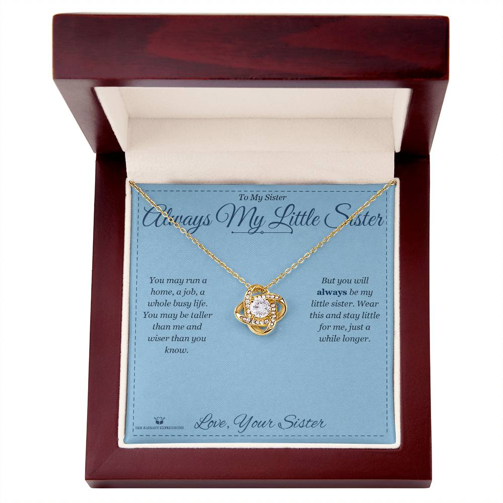 Always My Little Sister - Love Knot Necklace for Sister