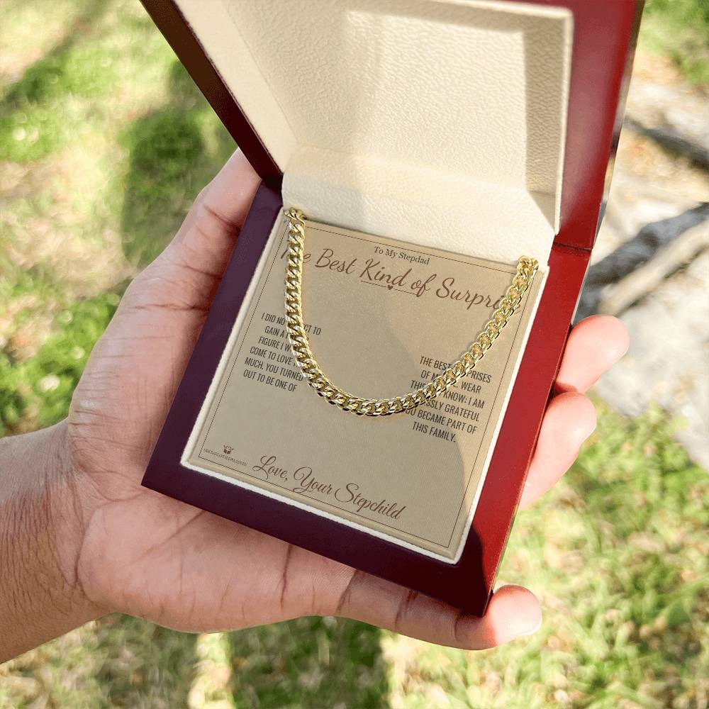 The Best Kind of Surprise - Cuban Link Chain for Stepdad