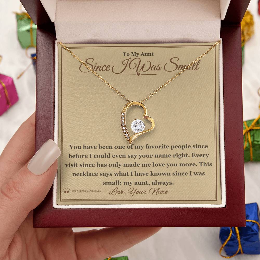 Custom name-personalized Forever Love Necklace gift for aunt