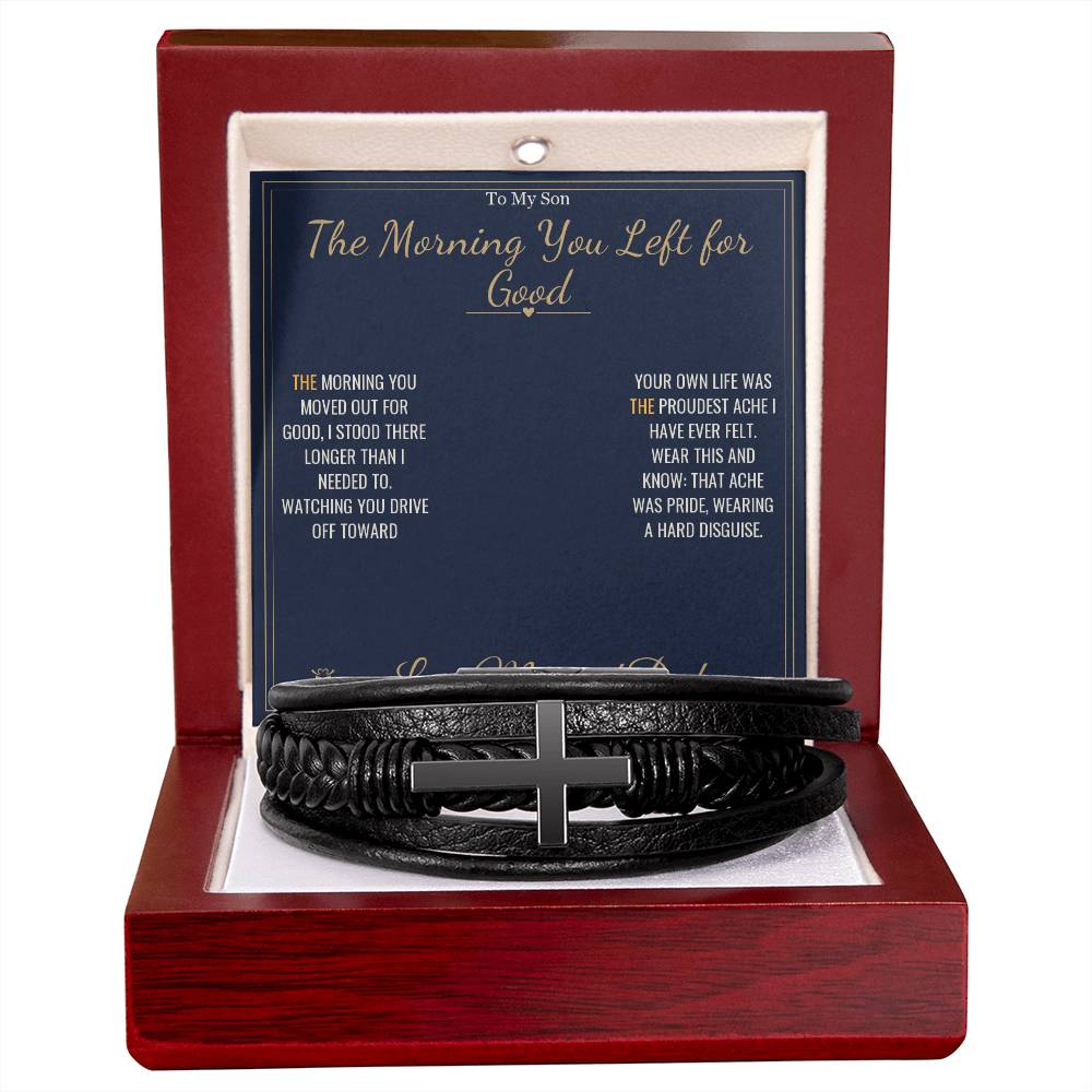 The Morning You Left for Good - Men's Cross Bracelet for Son