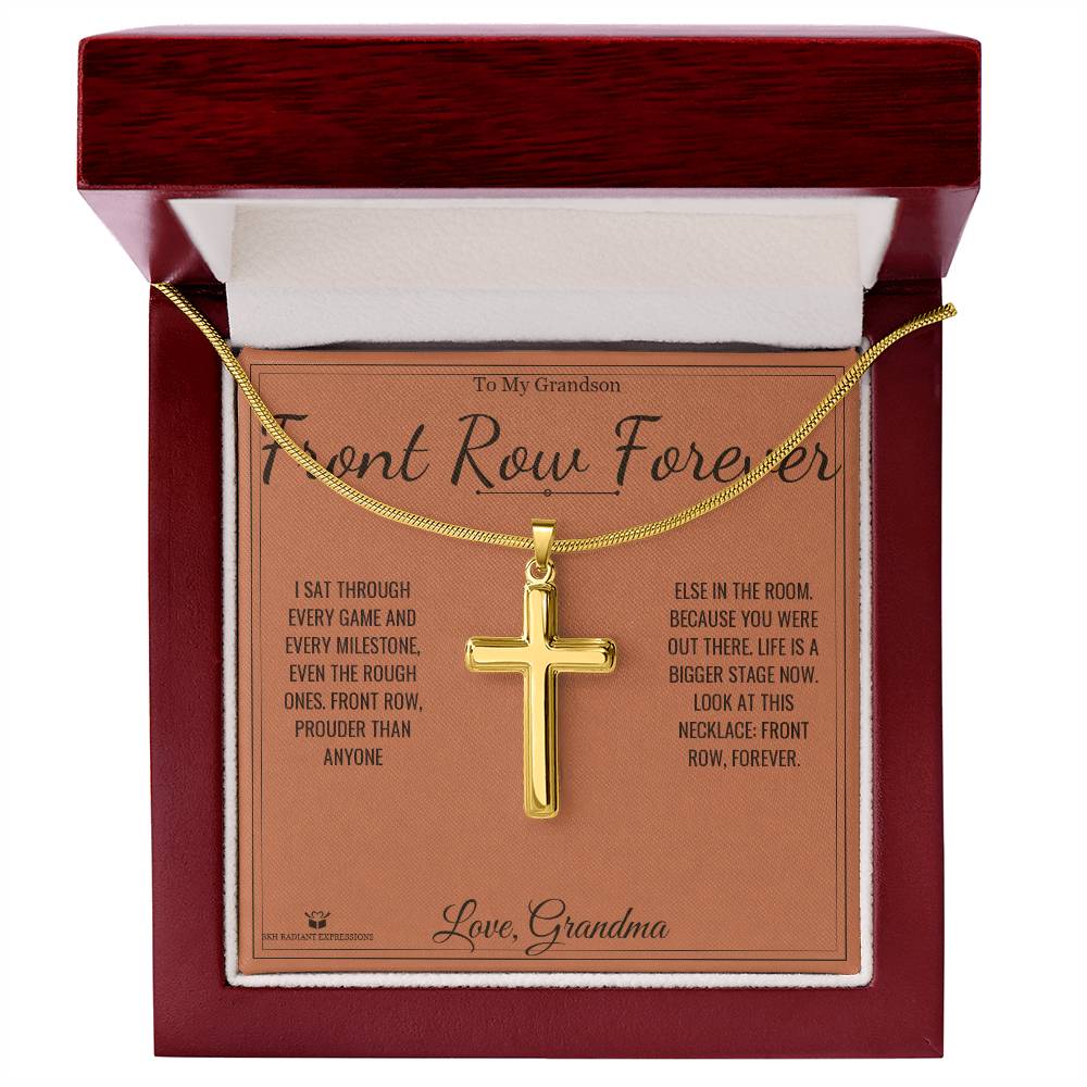 Front Row Forever - Artisan Cross Necklace for Grandson