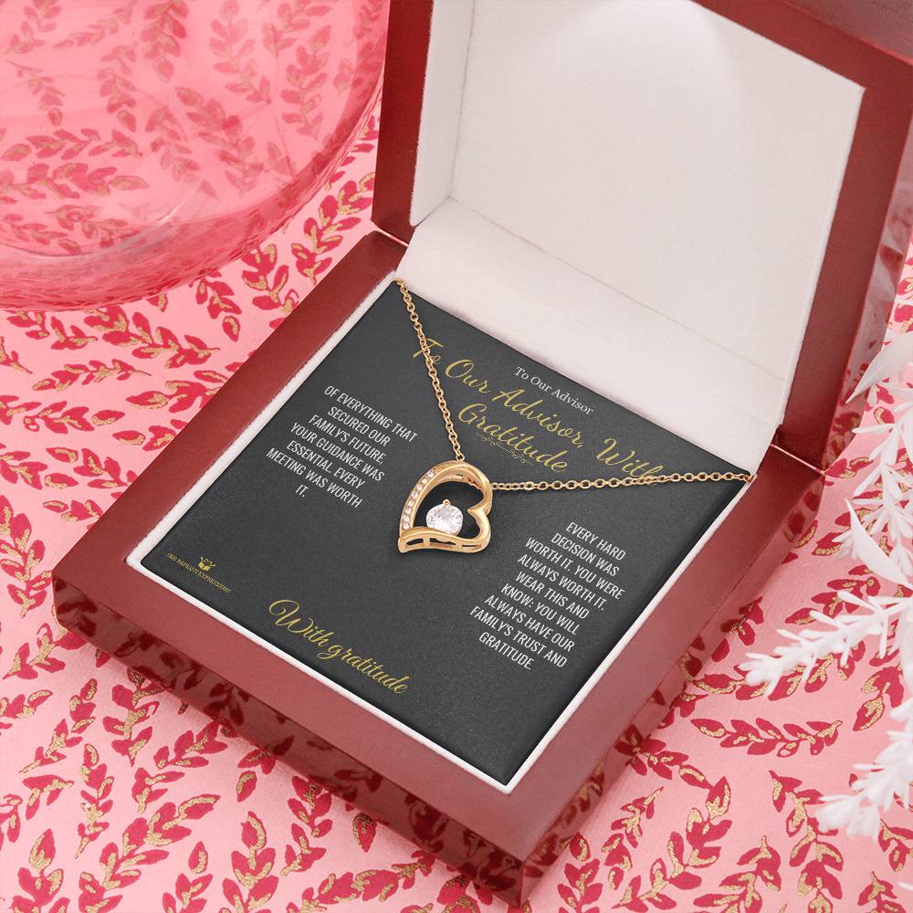 To Our Advisor, With Gratitude - Forever Love Necklace for Advisor