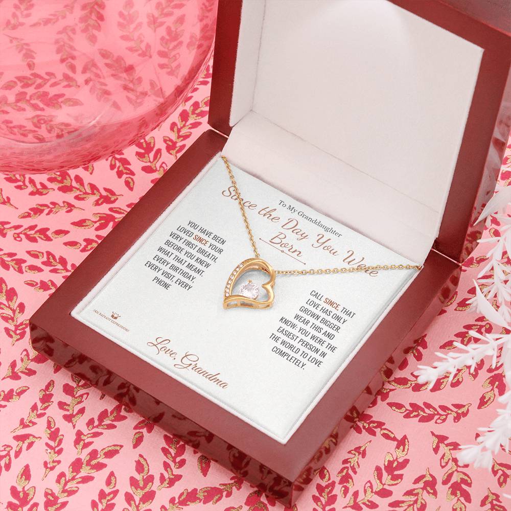 Since the Day You Were Born - Forever Love Necklace for Granddaughter