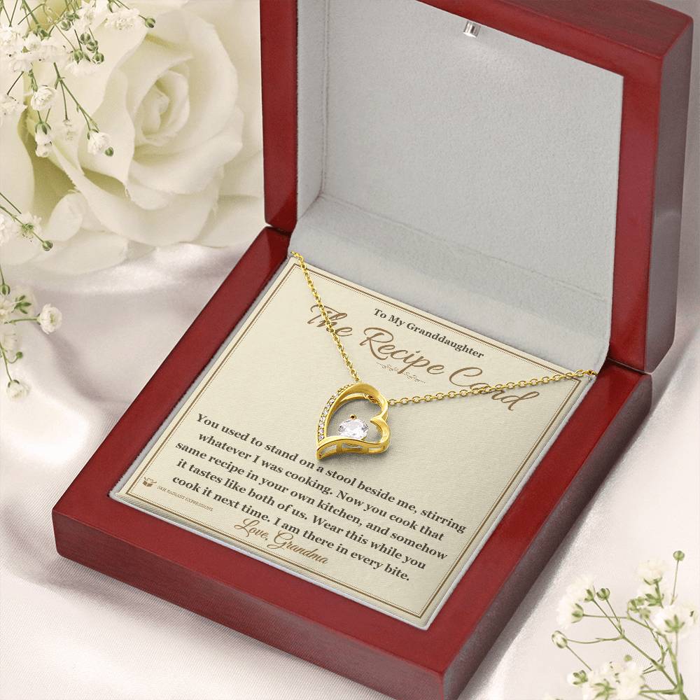 Forever Love Necklace engraved with your own words for aunt