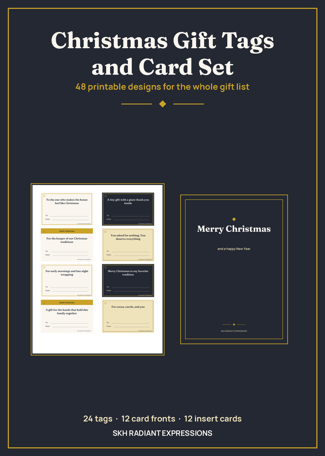 The 48-Design Printable Tag Set That Makes Every Christmas Gift Look Finished