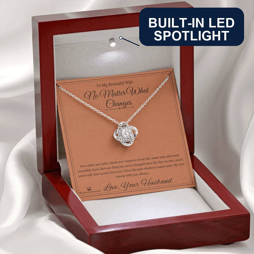 No Matter What Changes - Love Knot Necklace for Wife - personalized keepsake gift from SKH Radiant Expressions