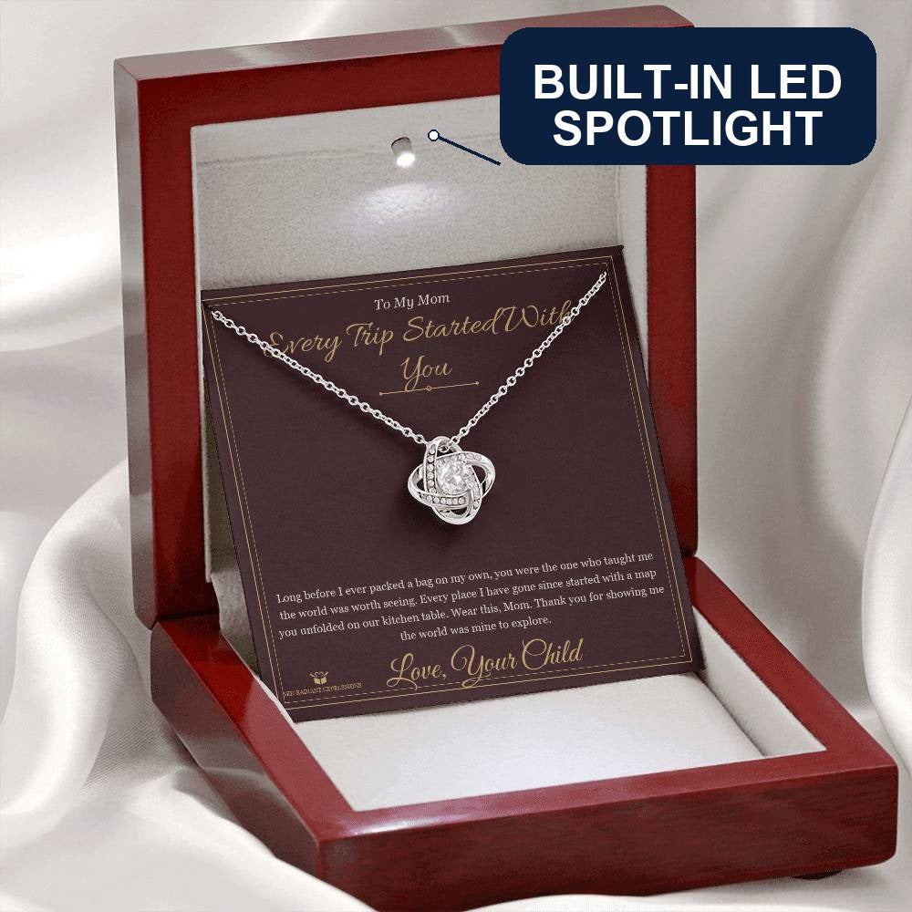 Every Trip Started With You - Love Knot Necklace for Mom - personalized keepsake gift from SKH Radiant Expressions