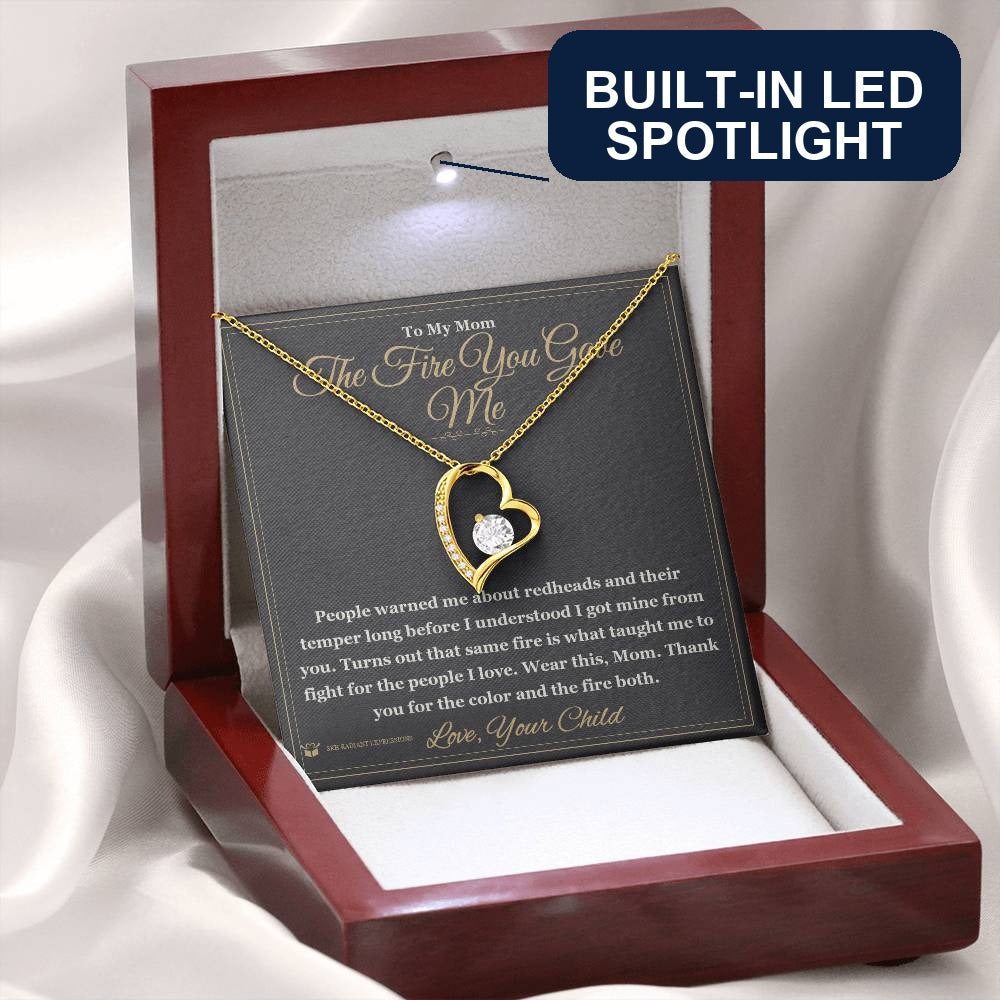 Forever Love Necklace engraved with your own words for mom
