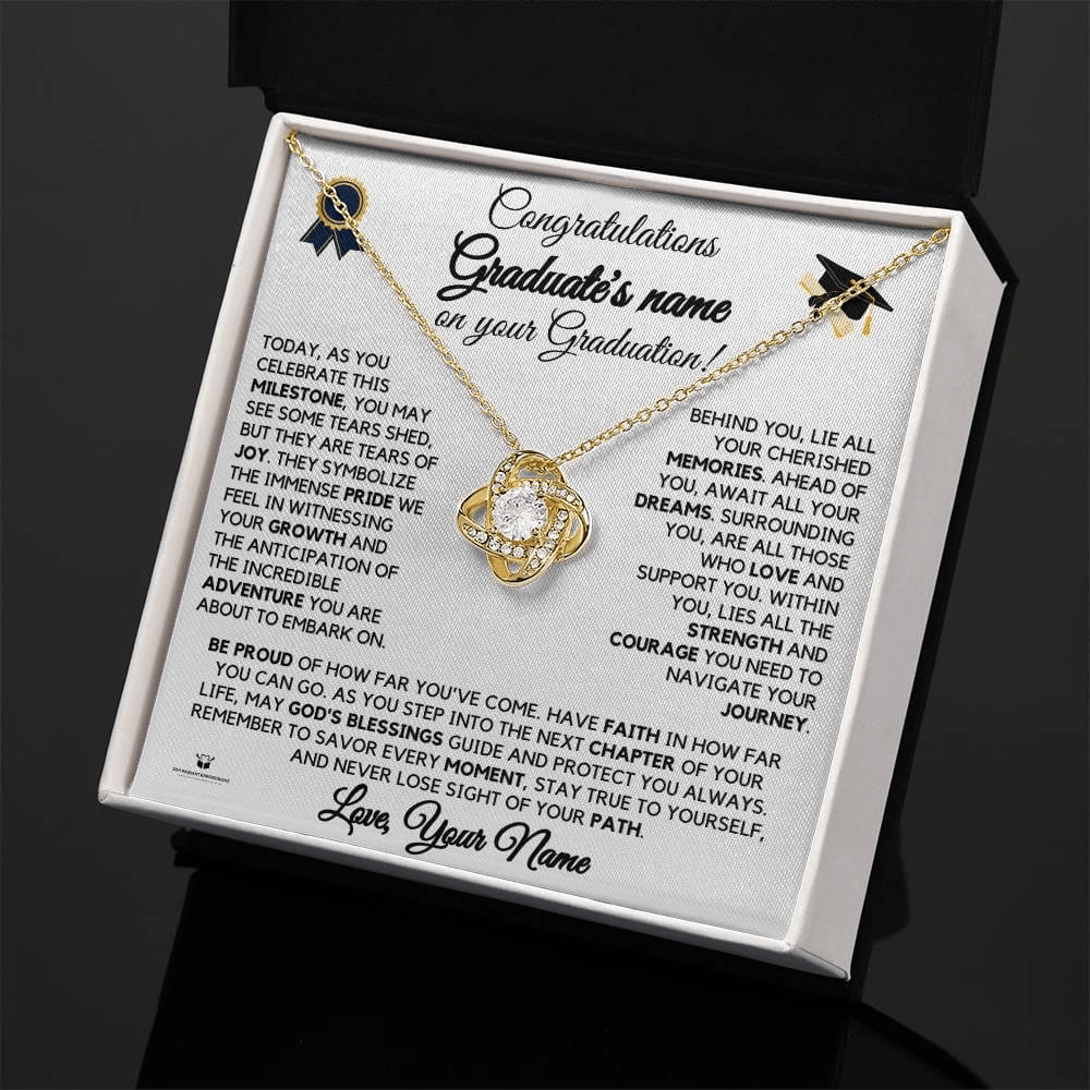 [ALMOST SOLD OUT] To My Girl - Congratulations on Your Graduation: A Journey of Love and Achievement - Love Knot Necklace