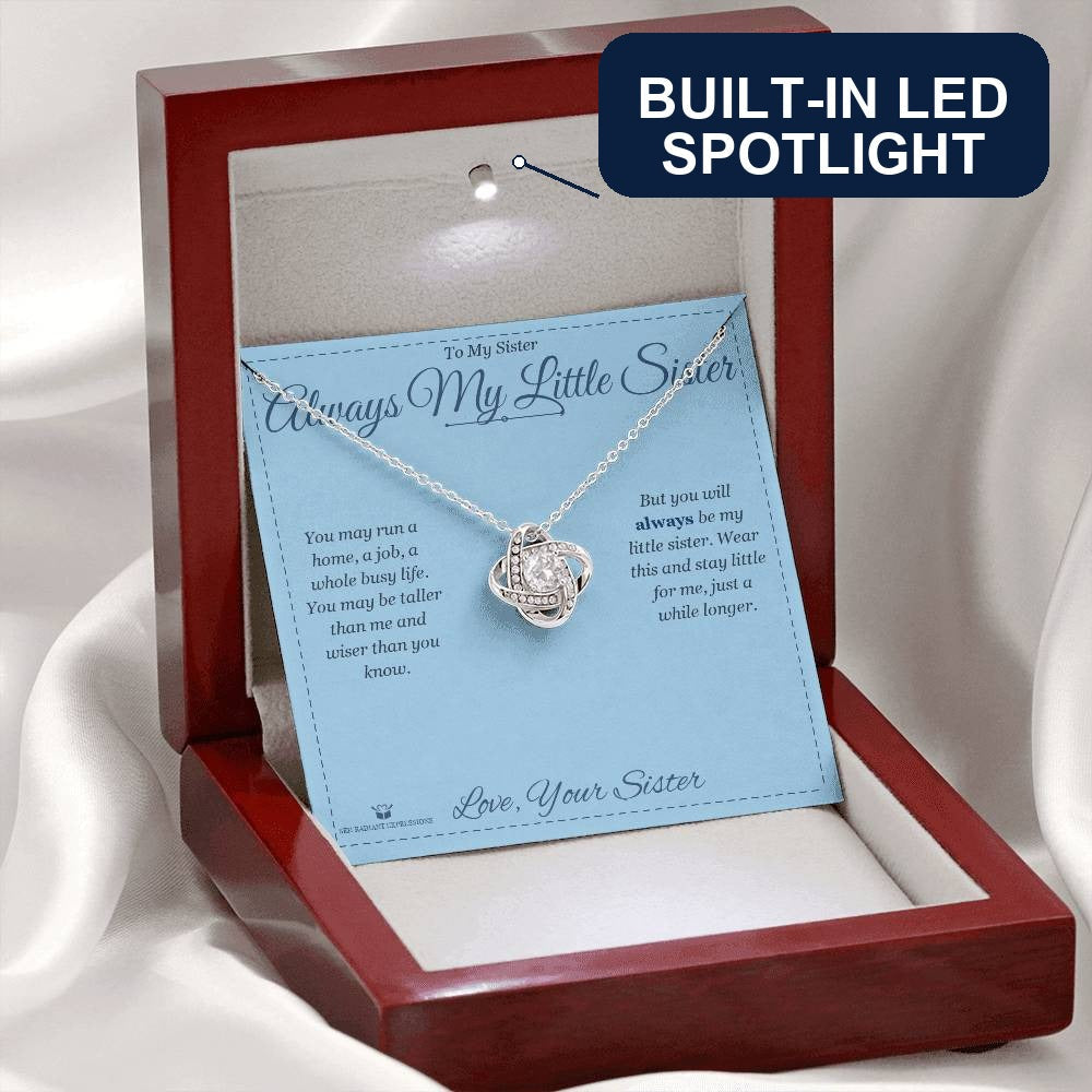 Always My Little Sister - Love Knot Necklace for Sister