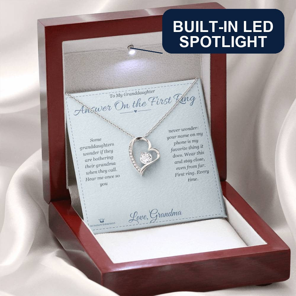 Answer On the First Ring - Forever Love Necklace for Granddaughter