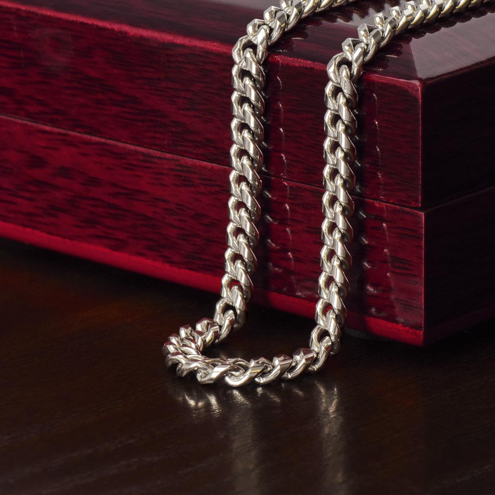 The Whiskey After a Hard Year - Cuban Link Chain for Brother - personalized keepsake gift from SKH Radiant Expressions