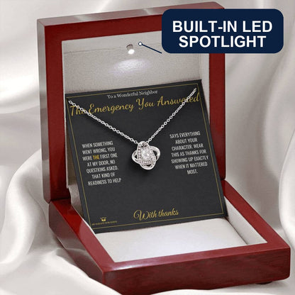 What does a Love Knot Necklace mean - gift for neighbor
