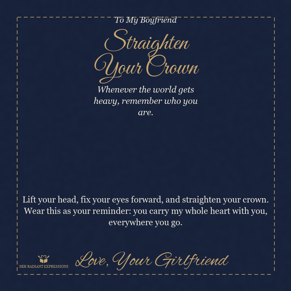 Straighten Your Crown - Cuban Link Chain for Boyfriend - personalized keepsake gift from SKH Radiant Expressions