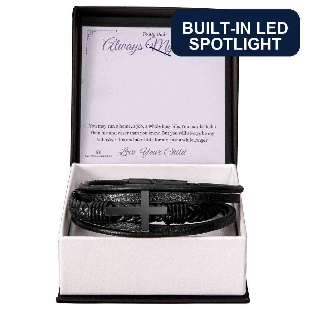 Always My Kid - Men's Cross Bracelet for Dad