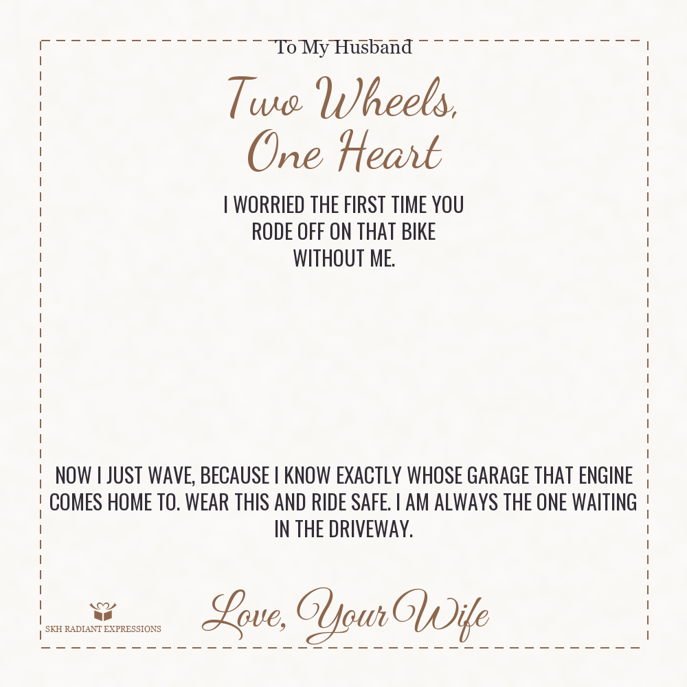 Two Wheels, One Heart - Cuban Link Chain for Husband - personalized keepsake gift from SKH Radiant Expressions