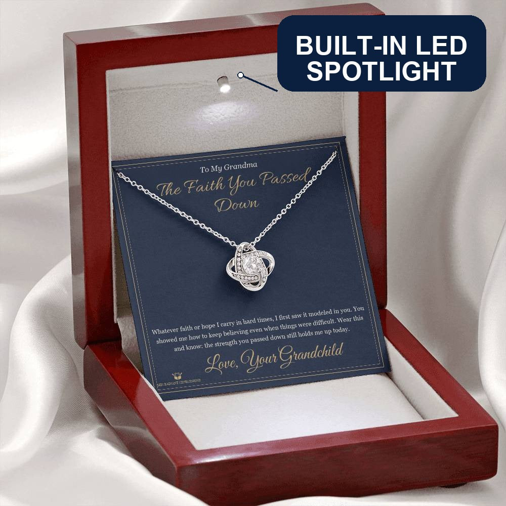 The Faith You Passed Down - Love Knot Necklace for Grandmother - personalized keepsake gift from SKH Radiant Expressions