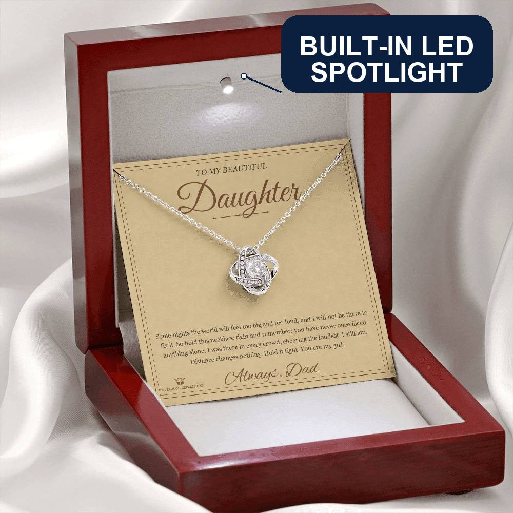 Never Alone - Love Knot Necklace for Daughter - personalized keepsake gift from SKH Radiant Expressions