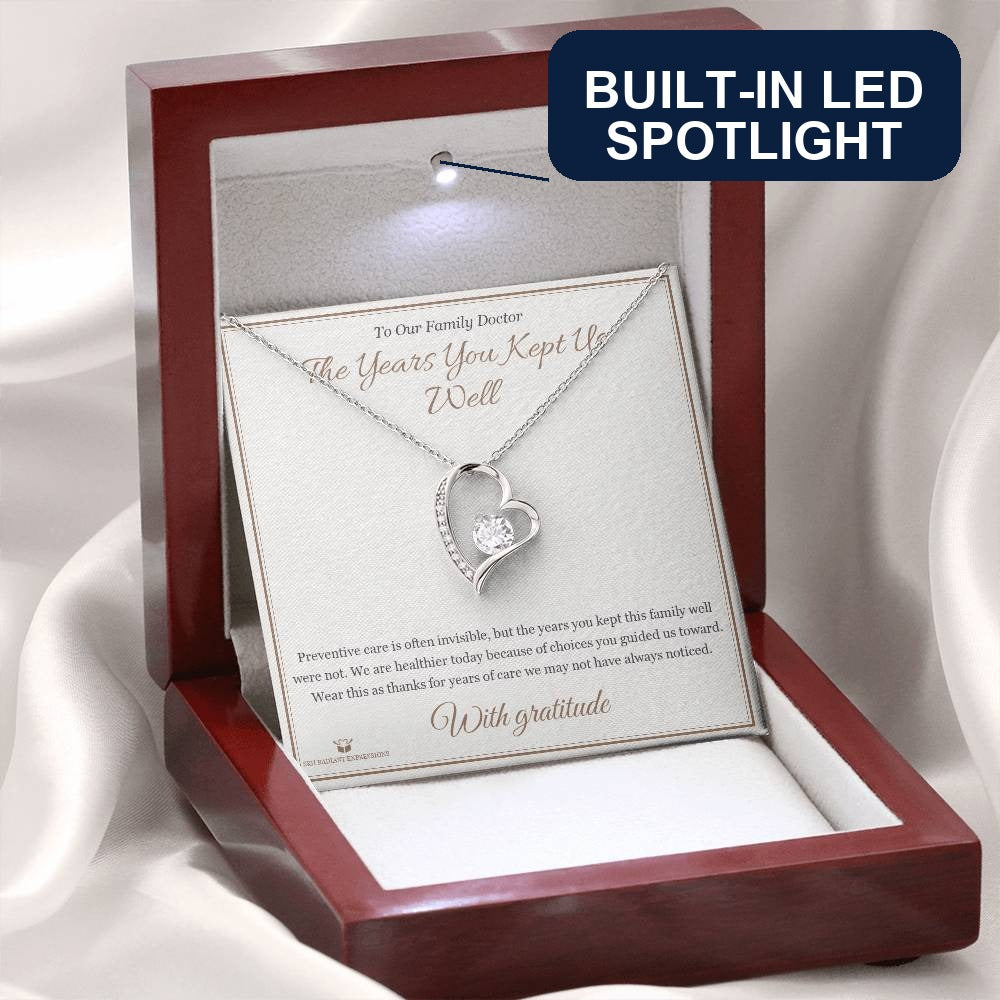 The Years You Kept Us Well - Forever Love Necklace for Doctor - personalized keepsake gift from SKH Radiant Expressions