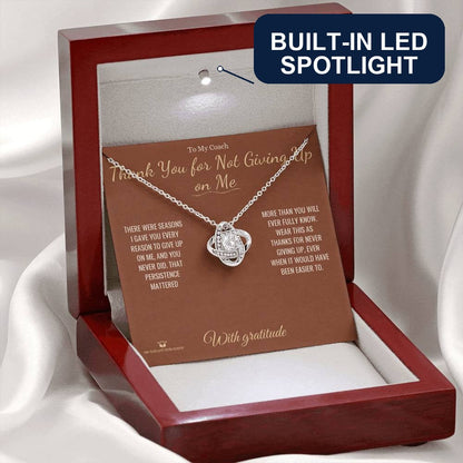 What does a Love Knot Necklace mean - gift for coach